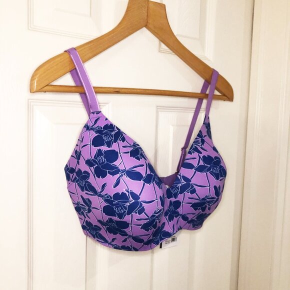 Knix Lavender and Navy Floral Bra - Picture 4 of 11
